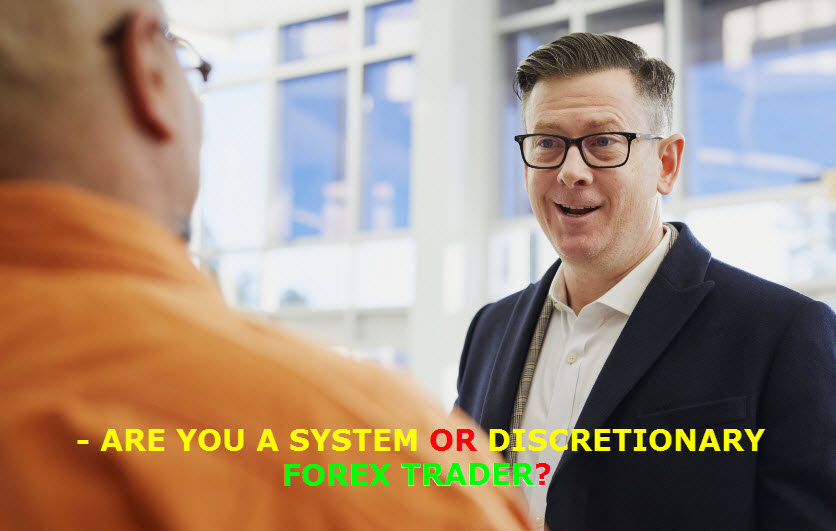 Image of a male asking the other, if he is Discretionary or nondiscretionary forex trader.